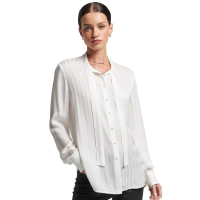 риза,с,дълъг,ръкав,дамски,блузи,дамски,ризи,superdry,studios,tie,nk,long,sleeve,shirt,white
