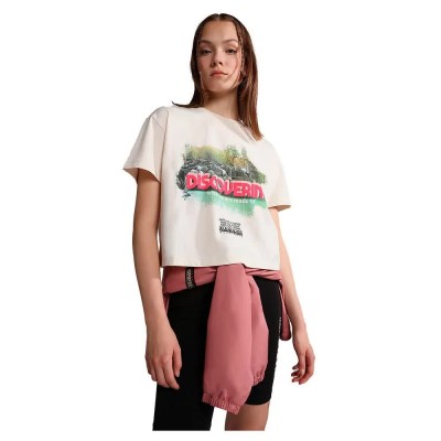тениска,дамски,тениски,napapijri,s,cenepa,crop,short,sleeve,t,shirt,white,cap,grey,(white)