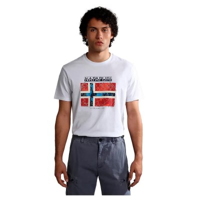 тениска,мъжки,тениски,napapijri,s,guiro,short,sleeve,t,shirt,bright,white,(white)