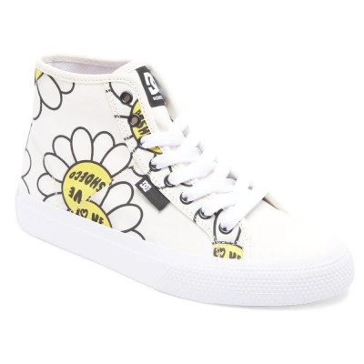 обувки,дамски,маратонки,dc,shoes,manual,hi,txse,trainers,white,black,flower,(white)