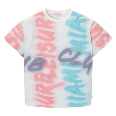 тениска,детски,тениски,tom,tailor,oversized,printed,t,shirt,sprayed,wording,design,(multicolor)