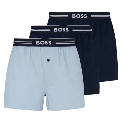 боксерки,мъжко,бельо,boss,woven,10245450,boxers,3,units,dark,blue