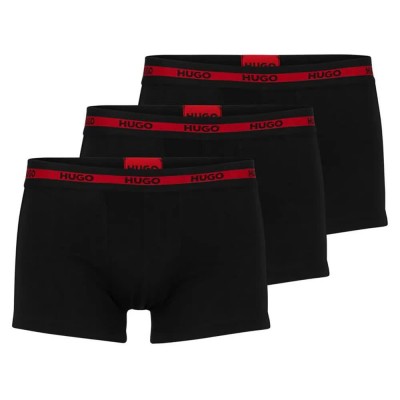 боксерки,мъжко,бельо,hugo,planet,10249742,red,boxers,3,units,black,(black)