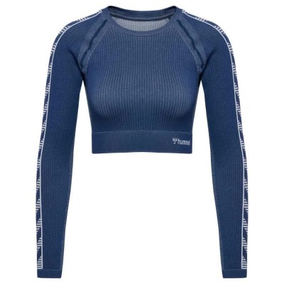 тениска,дамски,тениски,hummel,blaze,seamless,long,sleeve,t,shirt,blue,(insignia,blue)