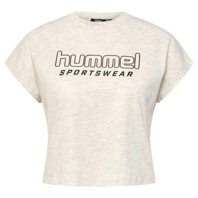 тениска,дамски,тениски,hummel,legacy,june,cropped,short,sleeve,t,shirt,beige,(tofu,melange)