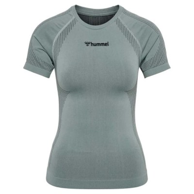 тениска,дамски,тениски,hummel,shaping,seamless,short,sleeve,t,shirt,grey,(chinois,green)