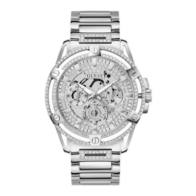 часовник,часовници,guess,king,watch,silver,(silver)