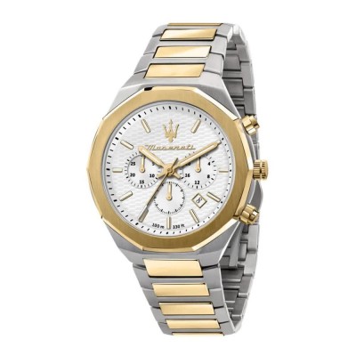часовник,часовници,maserati,stile,45,mm,chro,w,silver,dial,br,ss+yg,watch,golden