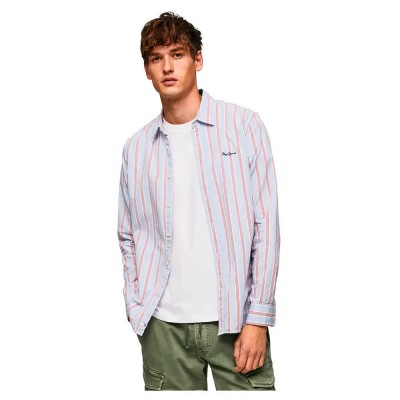 риза,с,дълъг,ръкав,мъжки,ризи,pepe,jeans,lister,long,sleeve,shirt,white