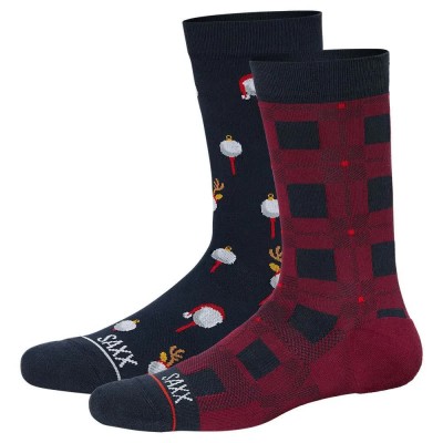 чорапи,мъжки,чорапи,saxx,underwear,crew,socks,multicolor,(christmas,tee,catnap)