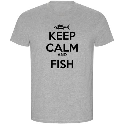 тениска,мъжки,тениски,kruskis,keep,calm,and,fish,eco,short,sleeve,t,shirt,heather,grey,(grey)