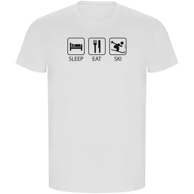 тениска,мъжки,тениски,kruskis,sleep,eat,and,ski,eco,short,sleeve,t,shirt,white