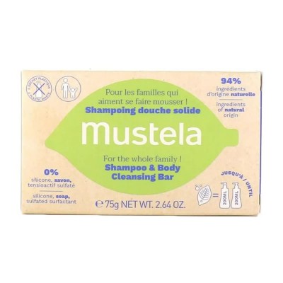 хигиена,коса,mustela,baby,solid,shampoo,75g,clear