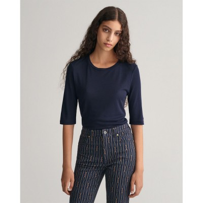 тениска,дамски,тениски,gant,slim,light,short,sleeve,t,shirt,blue