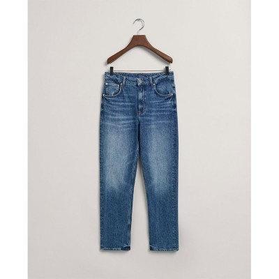 дънки,дамски,панталони,gant,straight,cropped,fit,jeans,blue