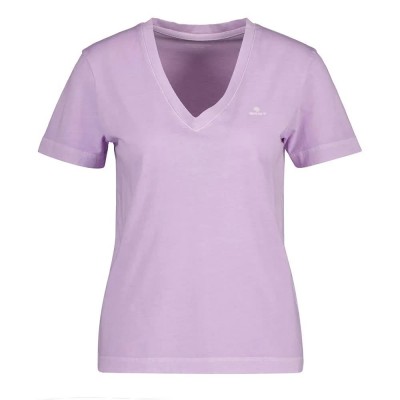 тениска,дамски,тениски,gant,sunfaded,short,sleeve,v,neck,t,shirt,soothing,lilac,(purple)