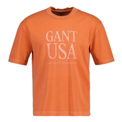 тениска,мъжки,тениски,gant,usa,de,sunfaded,short,sleeve,t,shirt,orange,(orange)