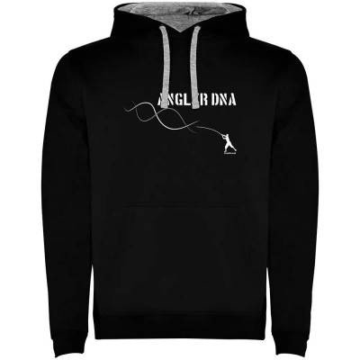 суичър,мъжки,пуловери,kruskis,angler,dna,two,colour,hoodie,black,grey,(black)