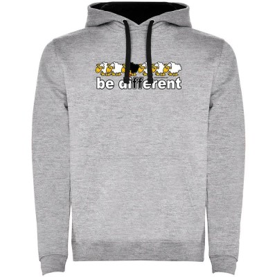 суичър,мъжки,пуловери,kruskis,be,different,basket,two,colour,hoodie,heather,grey,black,(grey)