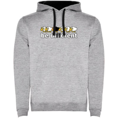 суичър,мъжки,пуловери,kruskis,be,different,dive,two,colour,hoodie,heather,grey,black,(grey)