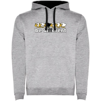 суичър,мъжки,пуловери,kruskis,be,different,fish,two,colour,hoodie,heather,grey,black,(grey)