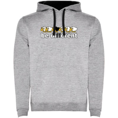 суичър,мъжки,пуловери,kruskis,be,different,football,two,colour,hoodie,heather,grey,black,(grey)