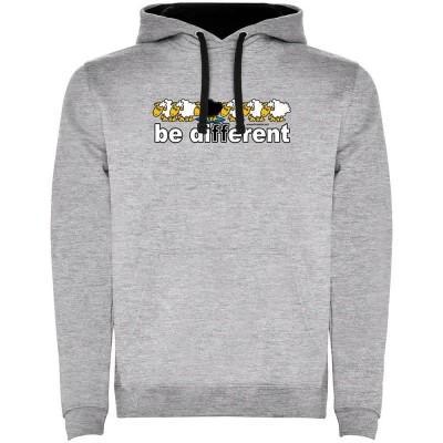 суичър,мъжки,пуловери,kruskis,be,different,surf,two,colour,hoodie,heather,grey,black,(grey)