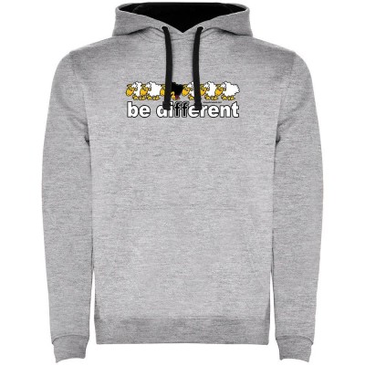 суичър,мъжки,пуловери,kruskis,be,different,train,two,colour,hoodie,heather,grey,black,(grey)