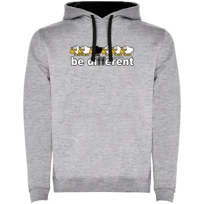 суичър,мъжки,пуловери,kruskis,be,different,trek,two,colour,hoodie,heather,grey,black,(grey)