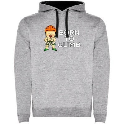 суичър,мъжки,пуловери,kruskis,born,to,climb,two,colour,hoodie,heather,grey,black,(grey)