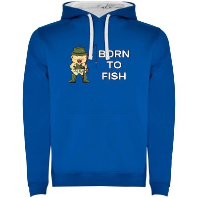 суичър,мъжки,пуловери,kruskis,born,to,fish,two,colour,hoodie,royal,blue,white,(blue)