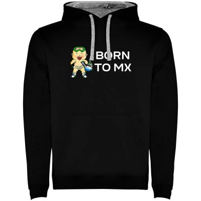 суичър,мъжки,пуловери,kruskis,born,to,mx,two,colour,hoodie,black,grey,(black)