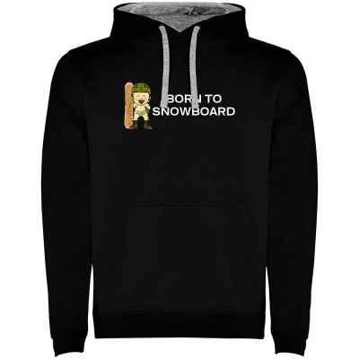 суичър,мъжки,пуловери,kruskis,born,to,snowboard,two,colour,hoodie,black,grey,(black)