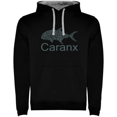 суичър,мъжки,пуловери,kruskis,caranx,two,colour,hoodie,black,grey,(black)