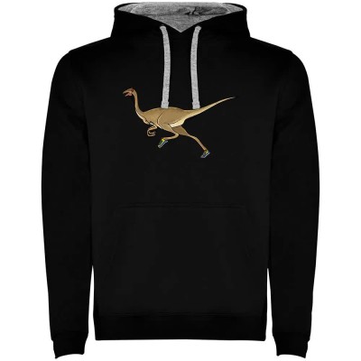 суичър,мъжки,пуловери,kruskis,dino,run,two,colour,hoodie,black,grey,(black)