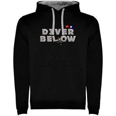 суичър,мъжки,пуловери,kruskis,diver,below,two,colour,hoodie,black,grey,(black)