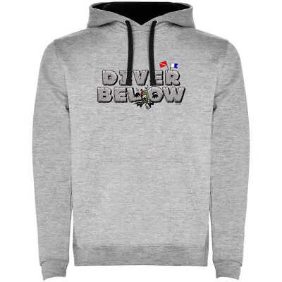 суичър,мъжки,пуловери,kruskis,diver,below,two,colour,hoodie,heather,grey,black,(grey)