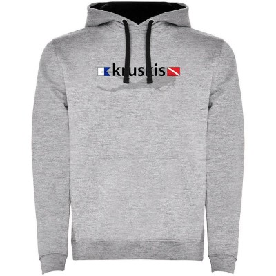суичър,мъжки,пуловери,kruskis,diver,flags,two,colour,hoodie,heather,grey,black,(grey)