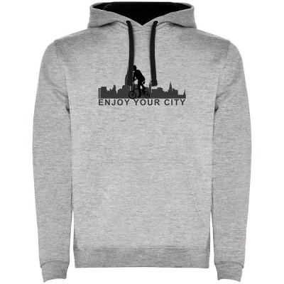 суичър,мъжки,пуловери,kruskis,enjoy,your,city,two,colour,hoodie,heather,grey,black,(grey)