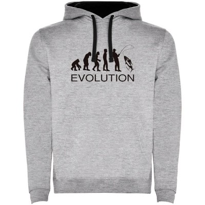суичър,мъжки,пуловери,kruskis,evolution,by,anglers,two,colour,hoodie,heather,grey,black,(grey)