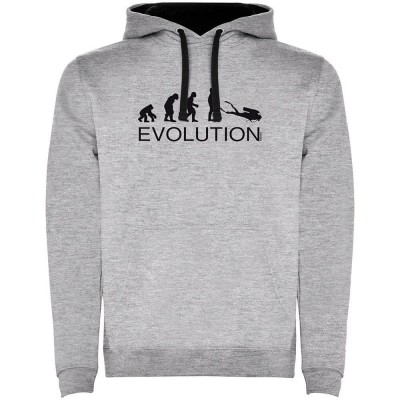 суичър,мъжки,пуловери,kruskis,evolution,diver,two,colour,hoodie,heather,grey,black,(grey)
