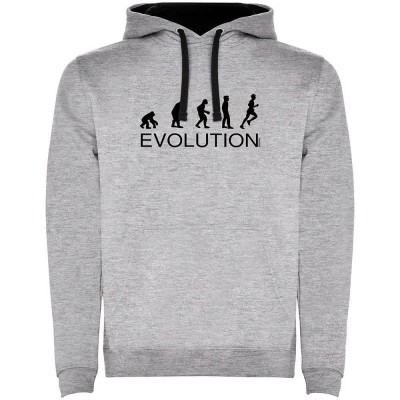суичър,мъжки,пуловери,kruskis,evolution,running,two,colour,hoodie,heather,grey,black,(grey)