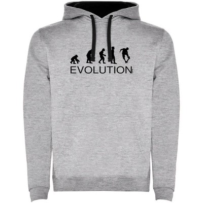 суичър,мъжки,пуловери,kruskis,evolution,skate,two,colour,hoodie,heather,grey,black,(grey)