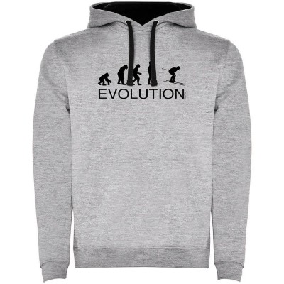 суичър,мъжки,пуловери,kruskis,evolution,ski,two,colour,hoodie,heather,grey,black,(grey)
