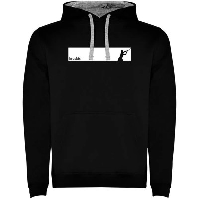 суичър,мъжки,пуловери,kruskis,frame,fish,two,colour,hoodie,black,grey,(black)