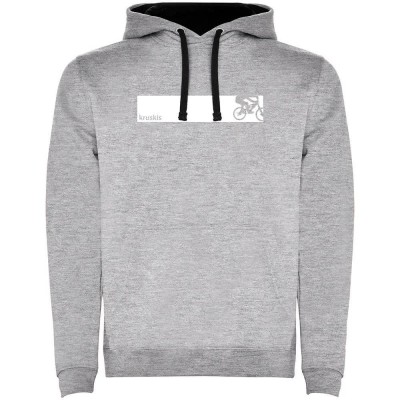 суичър,мъжки,пуловери,kruskis,frame,mtb,two,colour,hoodie,heather,grey,black,(grey)