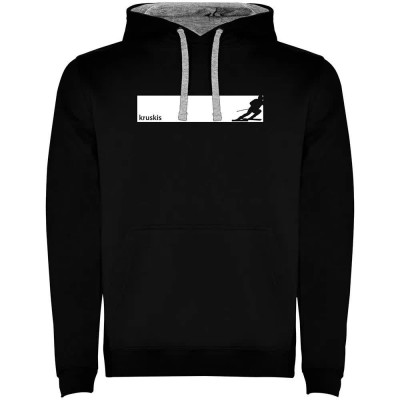 суичър,мъжки,пуловери,kruskis,frame,ski,two,colour,hoodie,black,grey,(black)