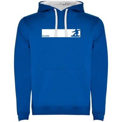 суичър,мъжки,пуловери,kruskis,frame,snowboard,two,colour,hoodie,royal,blue,white,(blue)