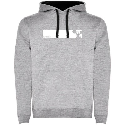 суичър,мъжки,пуловери,kruskis,frame,train,two,colour,hoodie,heather,grey,black,(grey)