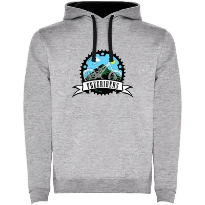 суичър,мъжки,пуловери,kruskis,freeriders,two,colour,hoodie,heather,grey,black,(grey)
